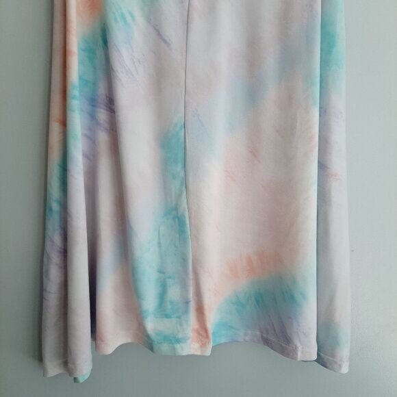 KIWI + PUNCH / Tie-Dye T-Shirt Mini Dress Crewneck Rainbow Sz M - Picture 9 of 10